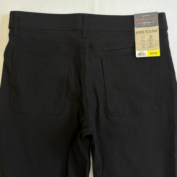 Weatherproof Vintage 32x32 Men's Hybrid Tech Pants, Black NWT - Picture 8 of 15